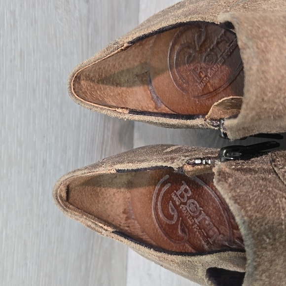 Born Women Ankle Leather Heels Boots shoes sz 8 - Picture 5 of 10